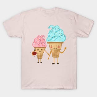 Cute blue and pink ice cream T-Shirt